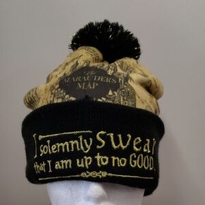 Black and Gold Marauder's Map Beanie